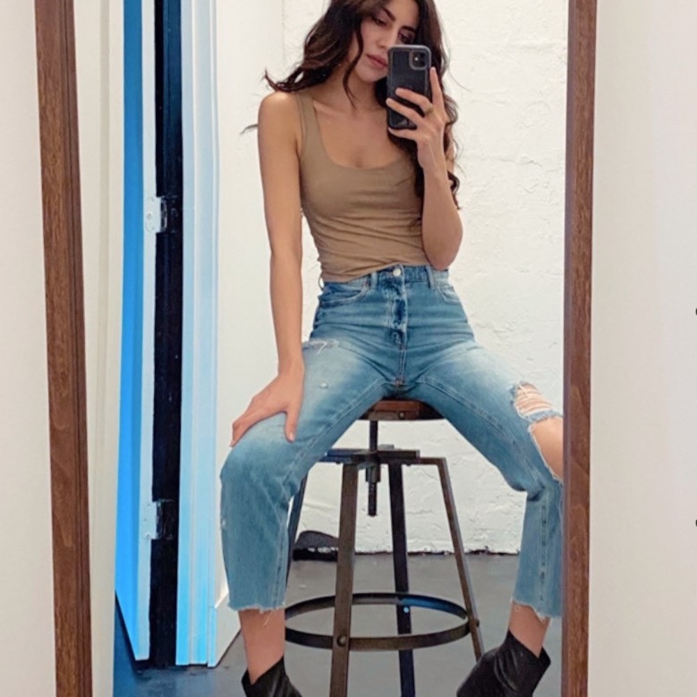 BDG Cropped Distressed Denim Jeans, Size 28